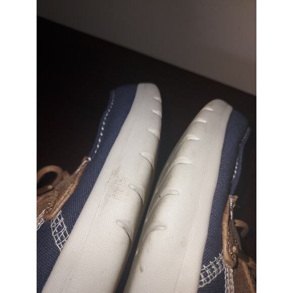 Skechers Women's Boat Shoes 9.5 On the Go Walk Flex Embark Goga Mat Lace Up Navy - Picture 12 of 14